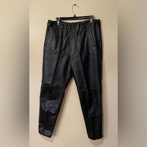 Vintage Black Leather Pants - Size M